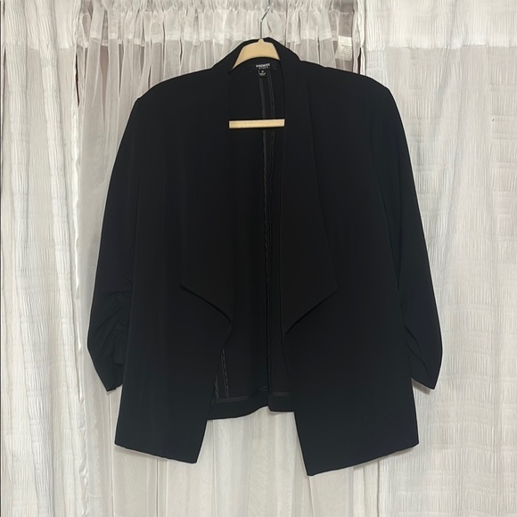 Premise Black Draped Blazer - Picture 1 of 10